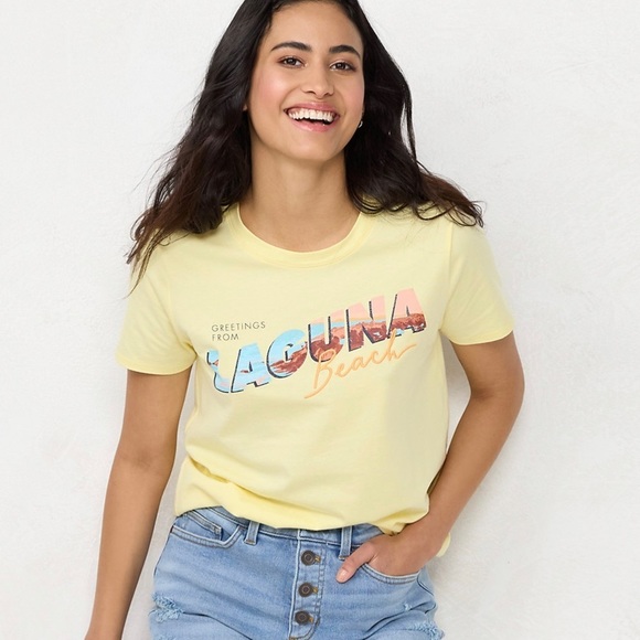 LC Lauren Conrad Graphic Tee “ Laguna Beach “ - Picture 1 of 3
